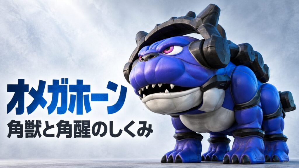 オメガホーンの角獣と角醒の仕組みを紹介する、剛角を参照した非公式イラスト